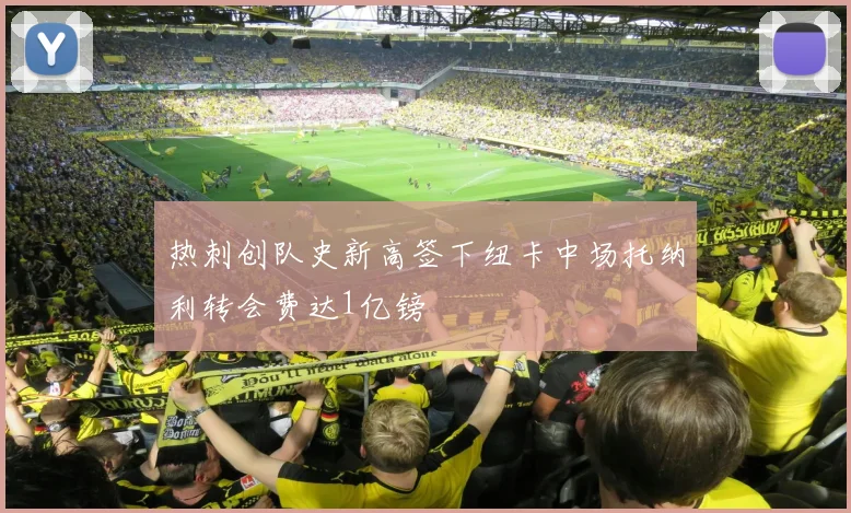 热刺创队史新高签下纽卡中场托纳利转会费达1亿镑